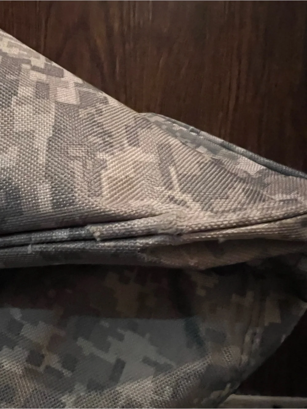 NRA Military-Style digital Camo Duffle Bag with American Flag Patch